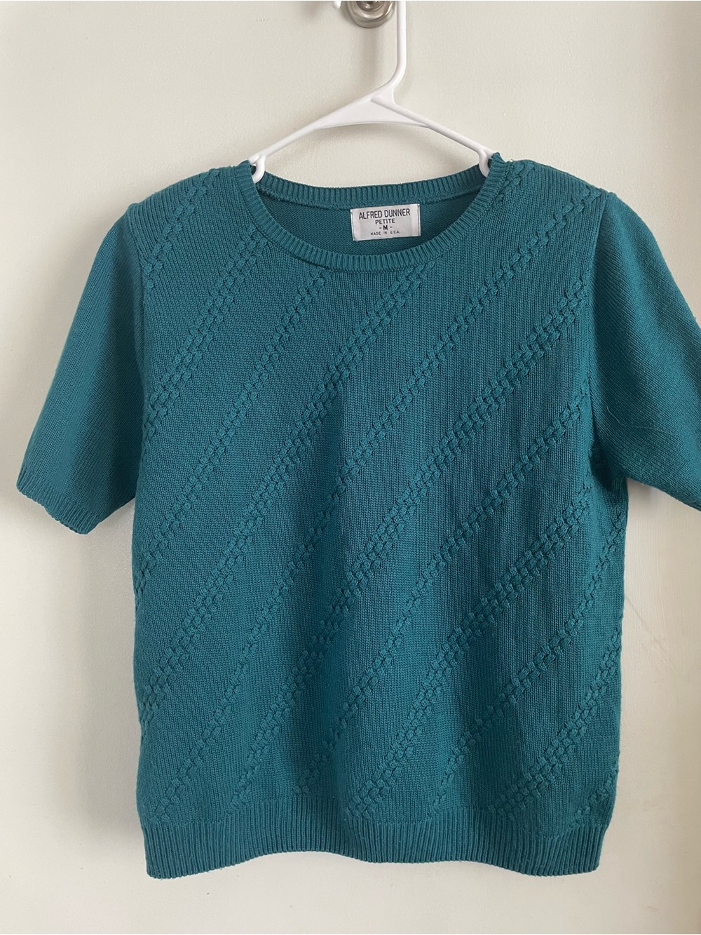 Alfred Dunner Teal Short-Sleeve Knit Top